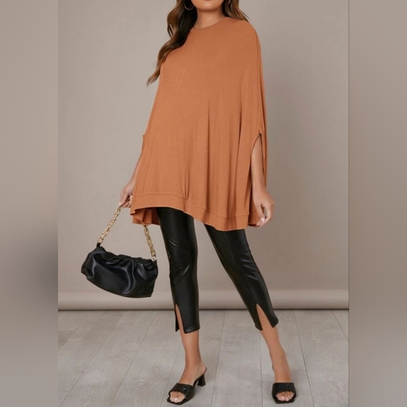 NWOT SHEIN Maternity Cloak Sleeve Solid Top Size 4 Small - Picture 5 of 6